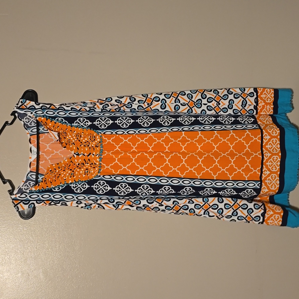 Crown And Ivy Sleeveless Mini Dress Orange Multicolor Womens Size PS‎